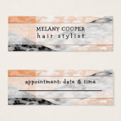 Feminine Pink, Black and White Marble Appointment (Front & Back)