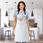 Feminine Pink Blossom Floral Shop Salon Apron<br><div class="desc">Chic elegant cherry blossom on a crisp white background with pretty rouge pink text for your name or company title. Designed by Thisisnotme©</div>