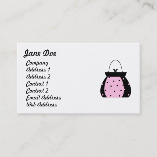 Customizable Feminine Pink Business Cards