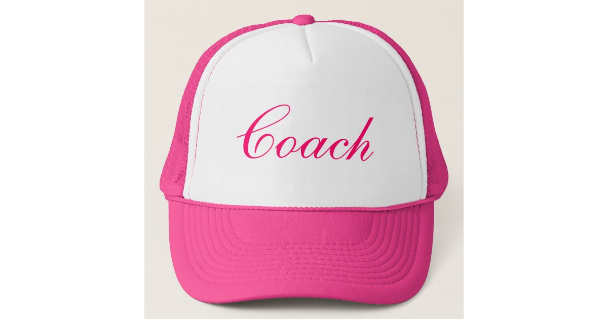 Feminine Pink Coach Hat | Zazzle