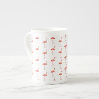 Feminine Pink Flamingo Pattern Bone China Mug
