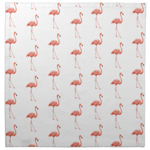Feminine Pink Flamingo Pattern Napkin