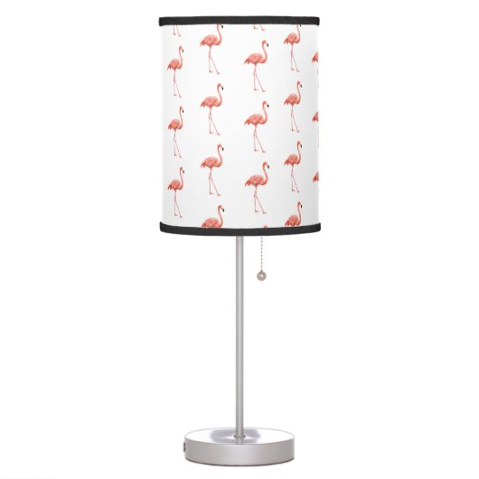 Feminine Pink Flamingo Pattern Table Lamp (Left)