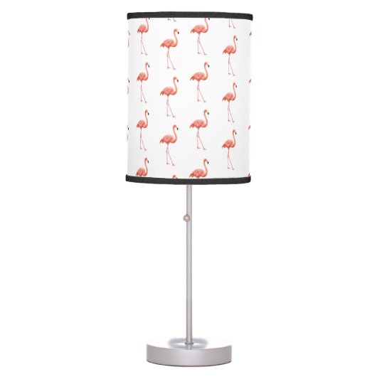 Feminine Pink Flamingo Pattern Table Lamp (Front)