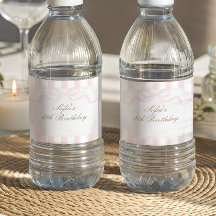 Feminine Pink Pinstripe Birthday