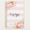 Feminine Pink Stripes Floral Personalized Planner