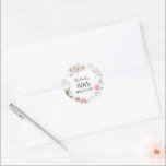 Feminine Pink Watercolor Floral 80th Birthday Classic Round Sticker<br><div class="desc">Celebrate an 80th birthday in beautiful feminine style with this lovely round sticker in pastel pink watercolor florals. A text template is included to personalize with the guest of honor's name. You can also use this template for other ages by personalizing the number 80 to your desired age number. Shown...</div>