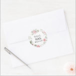 Feminine Pink Watercolor Floral 80th Birthday Classic Round Sticker<br><div class="desc">Celebrate an 80th birthday in beautiful feminine style with this lovely round sticker in pastel pink watercolor florals. A text template is included to personalize with the guest of honor's name. You can also use this template for other ages by personalizing the number 80 to your desired age number. Shown...</div>
