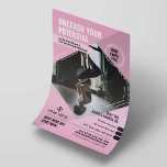 Feminine Pink Yoga Studio Trainer Marketing Photo Flyer<br><div class="desc">Promote your workouts, fitness or yoga classes with this feminine Fitness Flyer design. Featuring a stylish blush pink beige design with space for one photo, your logo, tag line or heading, custom text as well as a promotional offer. You can edit all text and colors to create custom gym marketing...</div>