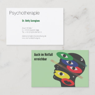 feminine psychologists business card