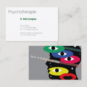 feminine psychologists business card