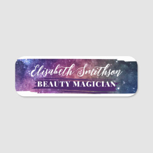 Feminine Purple Celestial Personalized ID Badge
