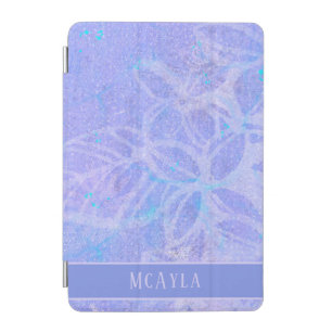 Feminine Purple Floral Personalized Pretty iPad Mini Cover