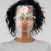 Feminine Rustic Floral Bouquet with Your Name Face Shield (Insitu)