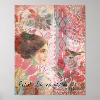 Feminine Soft Sweet Collage - First Do No Harm Poster