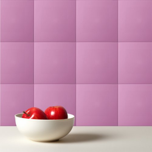 Feminine solid color plain pink Cyclamen Ceramic Tile