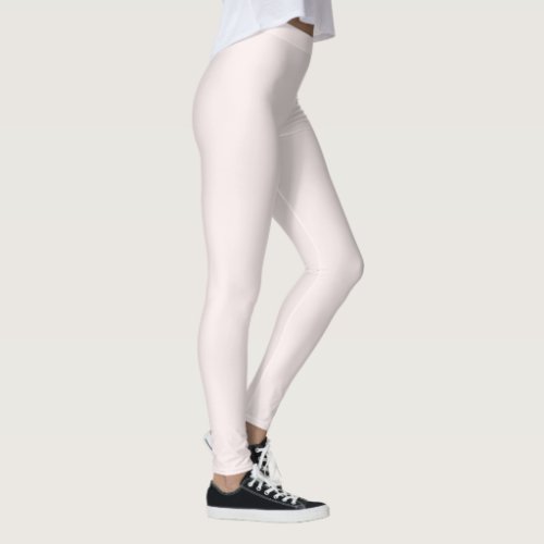 Feminine Solid Minimalist Unicolored Blush Leggings