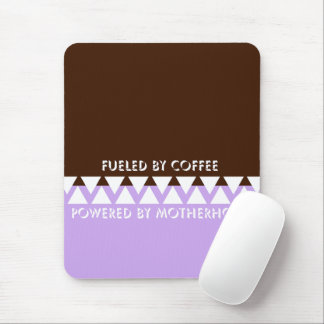Feminine Striped Typography | Coffee Mom Quote Mouse Pad