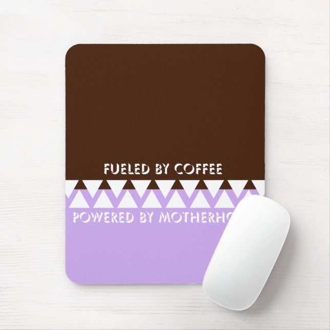 Feminine Striped Typography | Coffee Mom Quote Mouse Pad (With Mouse)