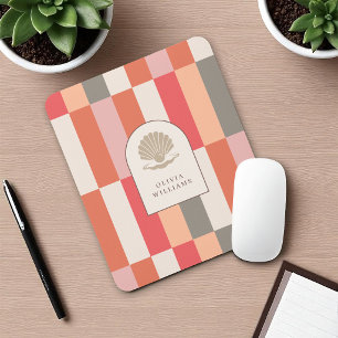 Feminine Stripes and Checks Pattern Custom Mouse Pad