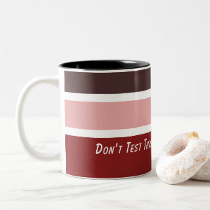 Feminine Stripes Coffee Mom Quote Two-Tone Coffee Mug