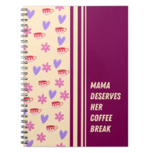Feminine Stripes Mama Coffee Break Art