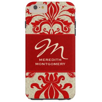 Feminine  Stylish And Professional Red Vintage Tough Iphone 6 Plus Case by BusinessExpressions at Zazzle