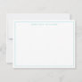 Feminine Tiffany Modern Professional Thin Border Note Card