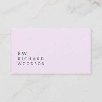 Feminine Trendy  Soft Pale  Baby Pink  |  Minimal Business Card by 911business at Zazzle
