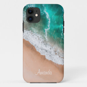 Feminine Tropical Beach Background iPhone 11 Case