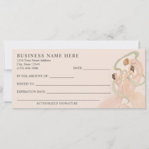 Feminine Vintage Nouveau Mayflies Gift Certificate
