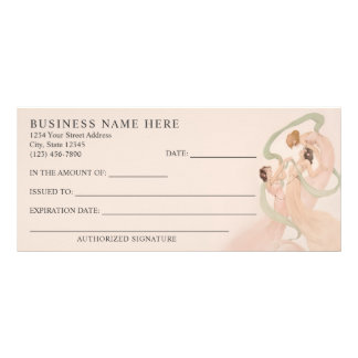 Feminine Vintage Nouveau Mayflies Gift Certificate