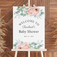 Feminine Watercolor Floral Baby Shower Foam Board