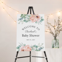 Feminine Watercolor Floral Baby Shower Foam Board