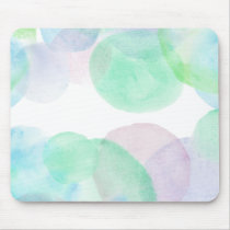 Feminine Watercolor Splash Mouse Pad