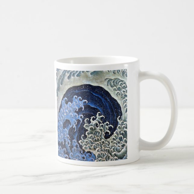 Feminine Wave, Hokusai Coffee Mug (Right)