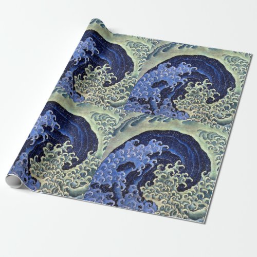 Feminine Wave Japanese Vintage Katsushika Hokusai Wrapping Paper