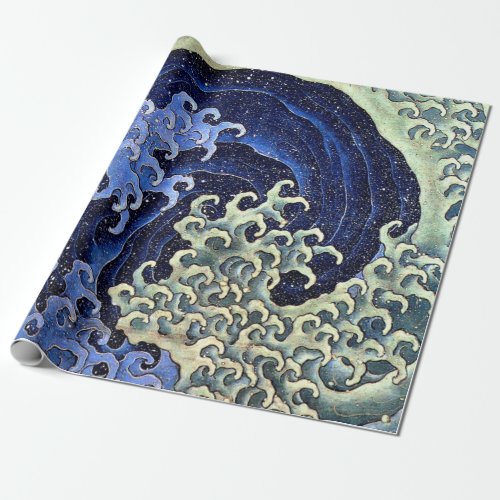 Feminine Wave Japanese Vintage Katsushika Hokusai Wrapping Paper