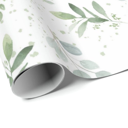 Feminine Wrapping Paper watercolor greenery