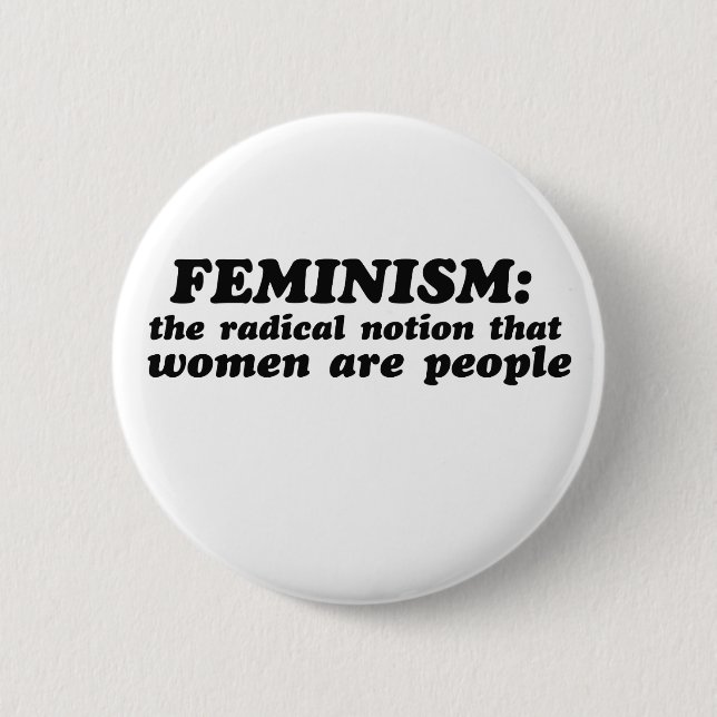Feminism defined pinback button (Front)