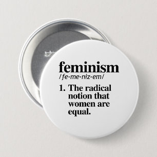 Feminism Definition Button