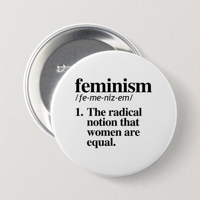 Feminism Definition Button (Front & Back)