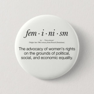 Feminism Definition Button