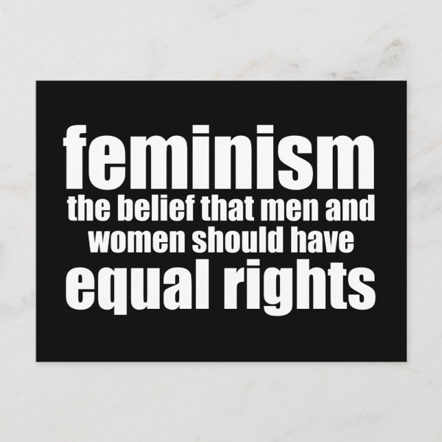 Feminism Definition Equal Rights for Women Postcard (Front)
