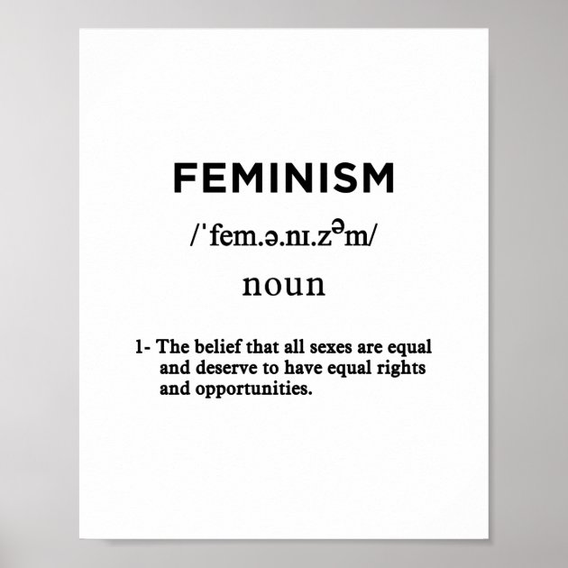 Feminism Definition Horizontal Poster | Zazzle