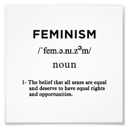 feminism definition photo print