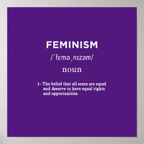 feminism definition square poster