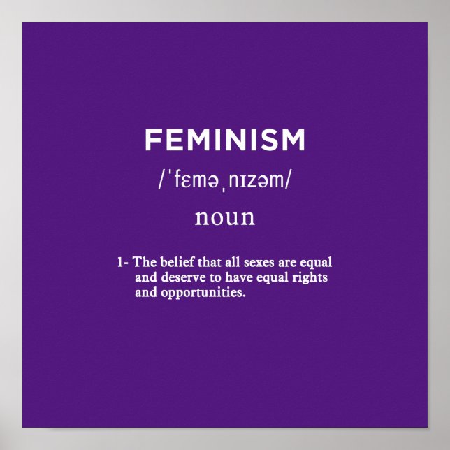feminism definition square poster (Front)