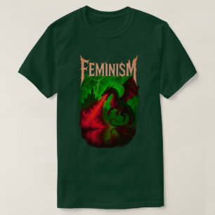 Feminism Dragon Gothic Feminist Empowerment T-Shirt