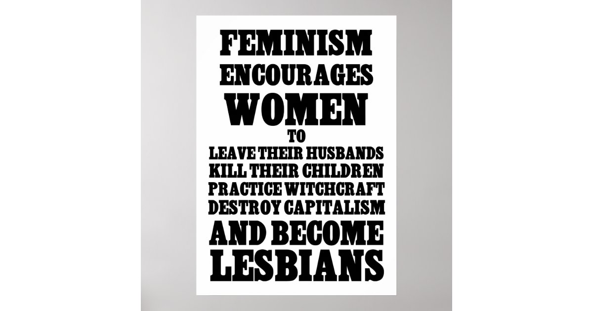 Feminism Encourages Women Poster Zazzle 0240